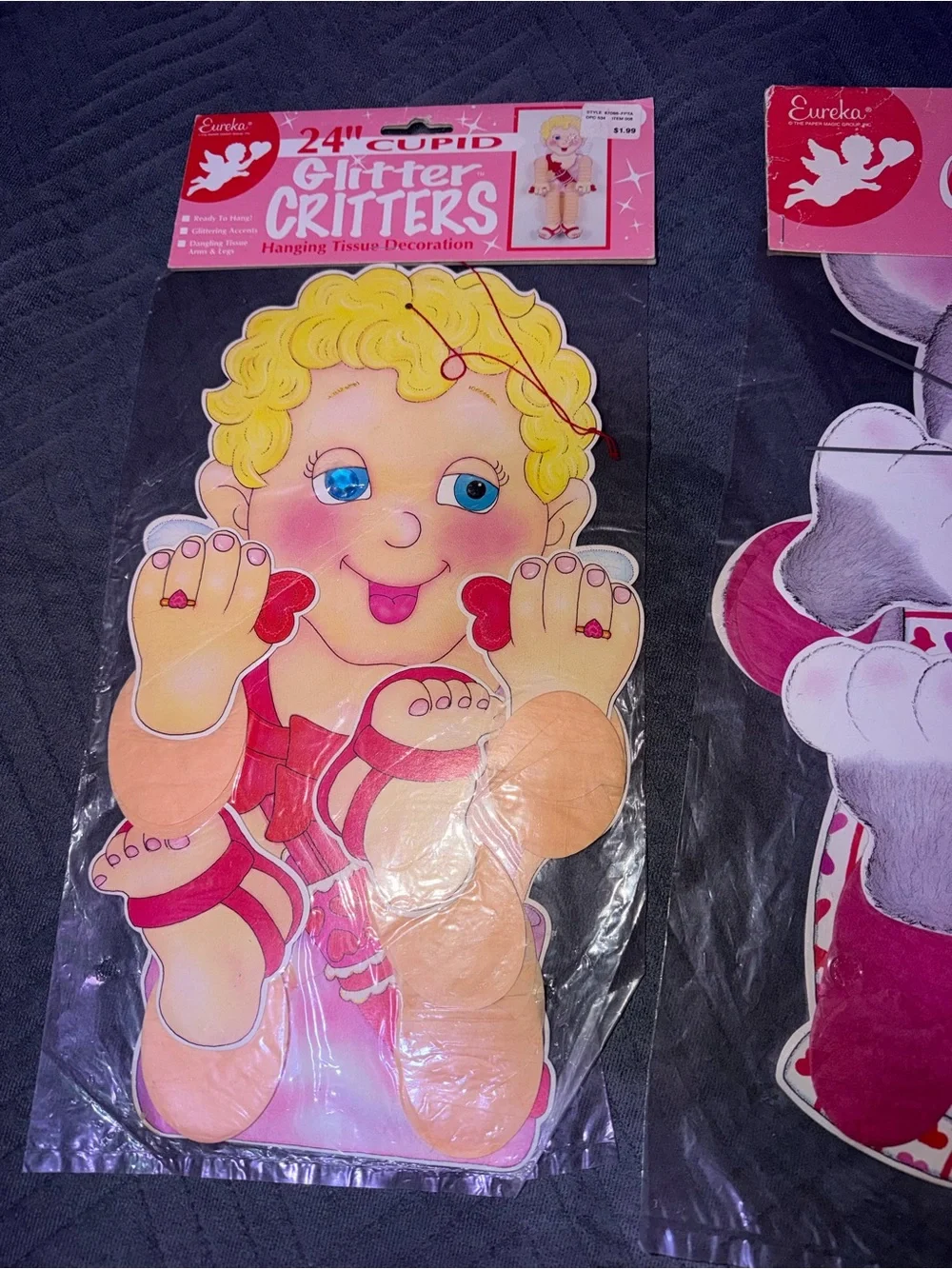 Vintage Eureka Valentine Glitter Critters 24